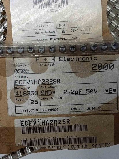 Picture of ECEV1HA2R2SR 2.2MF 50V PANASONIC SMD